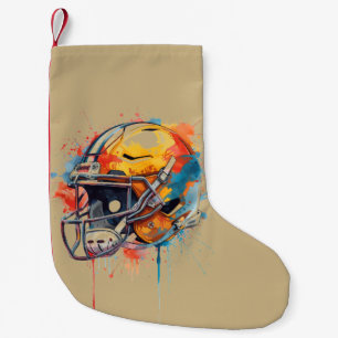 Inspirational Motivational Football Helmet Small Christmas Stocking