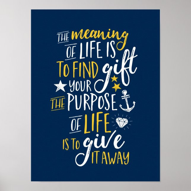 Inspirational Motivational Poster Life Quotes (Front)