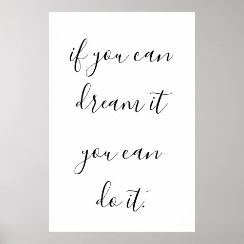 Inspirational  Motivational quote for Poster