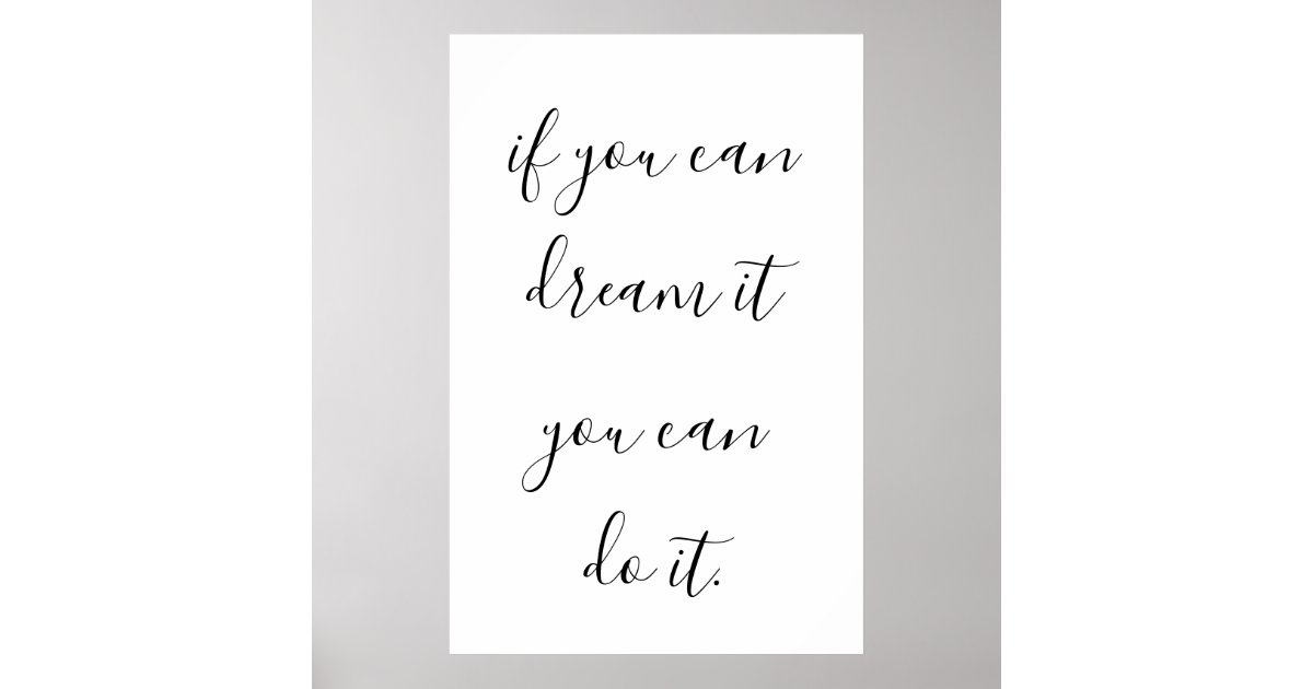Inspirational & Motivational quote for Poster | Zazzle