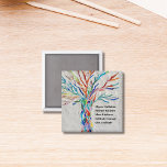 Inspirational Motivational Quote Magnet<br><div class="desc">This decorative magnet features a rainbow-colored mosaic tree and an inspiring quote.
Original Mosaic © Michele Davies.</div>