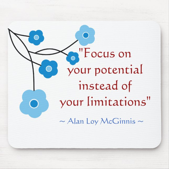 Inspirational Motivational Quote Mousepad (Front)