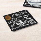 Inspirational Motivational Quote party coaster (Angled)