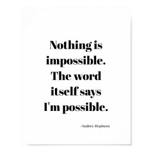 Inspirational motivational quote poster