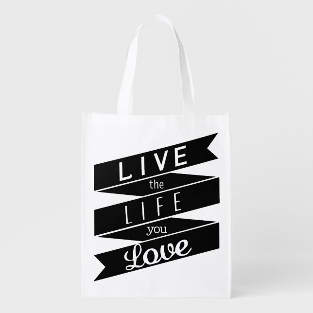 Inspirational motivational quote Reusable Bag (Front)