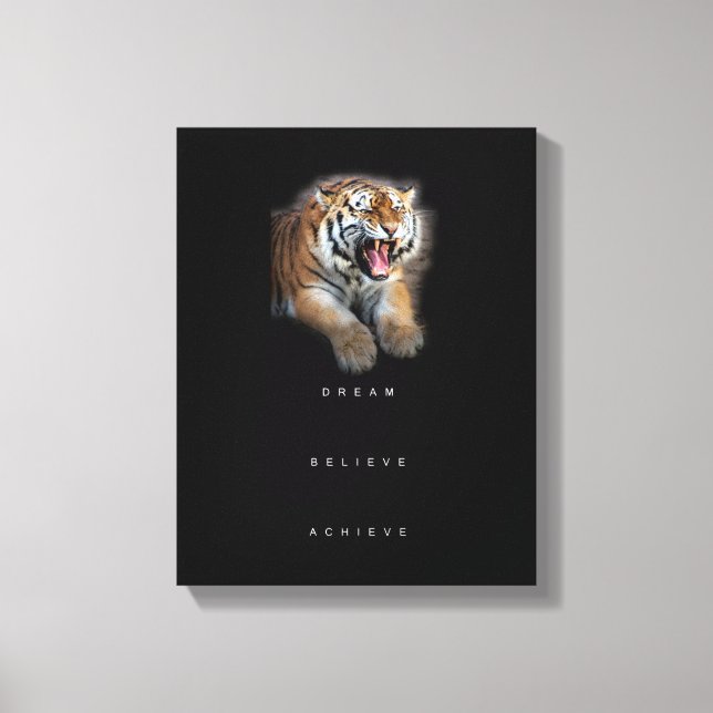 Inspirational Motivational Quote Success Elegant Canvas Print (Front)