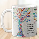Inspirational Motivational Quote Tree Coffee Mug<br><div class="desc">Inspirational Motivational Tree Coffee Mug.
This decorative coffee mug features a mosaic tree in rainbow colors and an inspiring quote.
Because we create our own artwork you won't find this exact image from other designers.
Original Mosaic © Michele Davies.
Original Quote © Michele Davies.</div>
