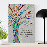 Inspirational Motivational Quote Tree Poster<br><div class="desc">This decorative poster features a mosaic tree in rainbow colors and space for you to add your own inspiring quote. Use the Customize Further option to change the text size, style or color if you wish. Because we create our own artwork you won't find this exact image from other designers....</div>