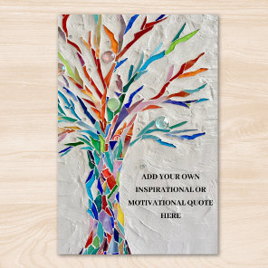 Inspirational Motivational Quote Tree Poster