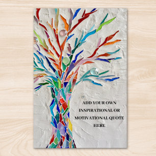 Inspirational Motivational Quote Tree Poster