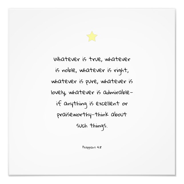 Inspirational Motivational Scripture Bible Quote Photo Print (Front)