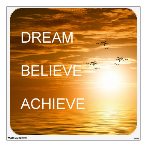 Inspirational Motivational Success Goals Quote Wall Decal