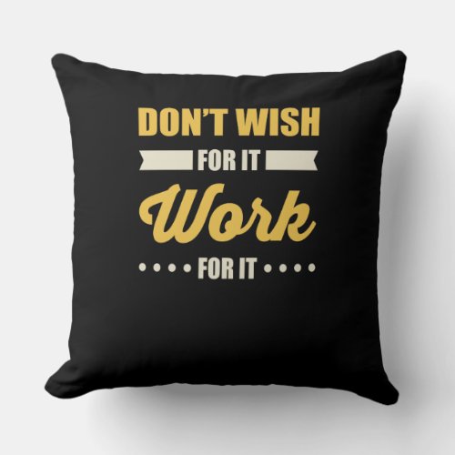 Inspirational Motivational Success Quote Throw Pillow