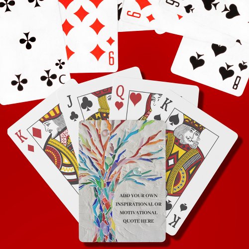 Inspirational Motivational Tree Poker Cards