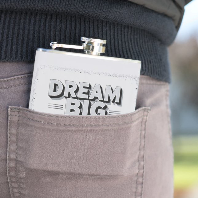 Inspirational & Motivational Typography Quote Art Flask (In Situ)