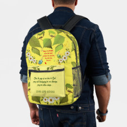 Inspirational Motivations Printed Backpack
