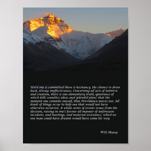 Inspirational Mount Everest Poster