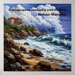 🌄 Inspirational Mountain Landscape Motivational Poster