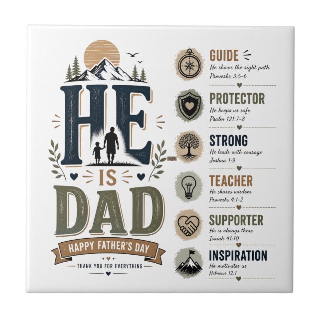 Inspirational My Safe Place Ceramic Tile (Front)