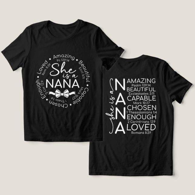 Inspirational Nana Tri-Blend Shirt (Design Front & Back)