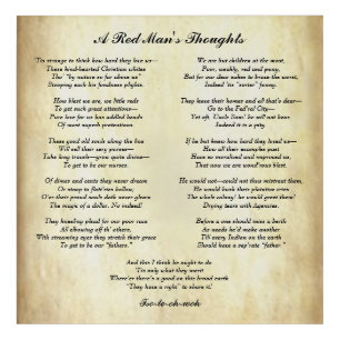 Inspirational Native American Indian Poem Acrylic Print