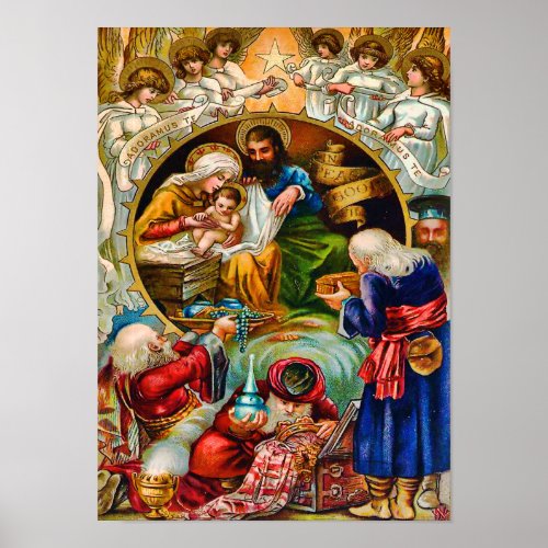 Inspirational Nativity Scene Poster