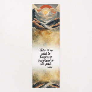 Inspirational Nature Happiness Inner Peace Quote Yoga Mat