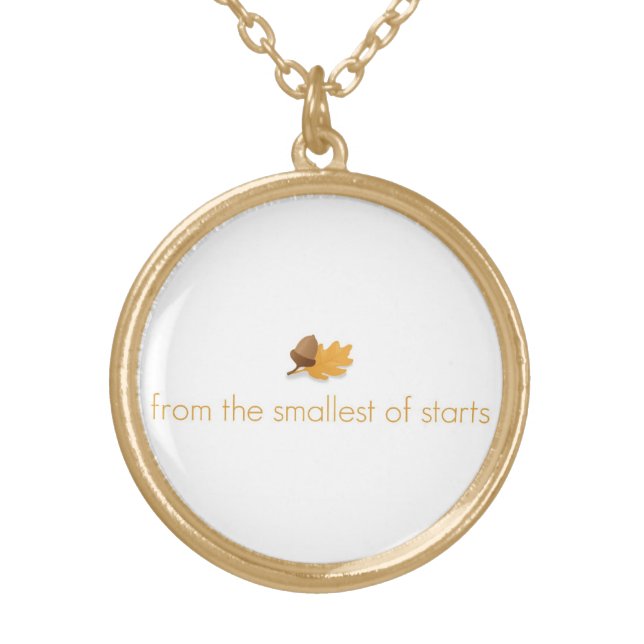 Inspirational necklace "from small starts"! (Front)