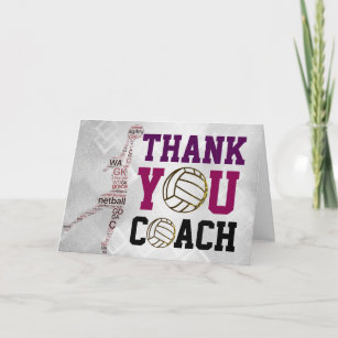 Inspirational Netball Coach Thank You Card