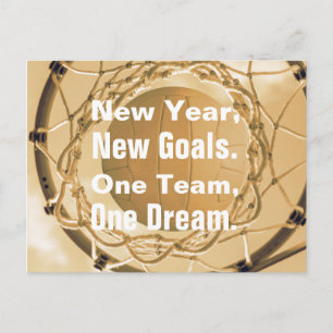 Inspirational Netball Theme Picture With Quote Holiday Postcard