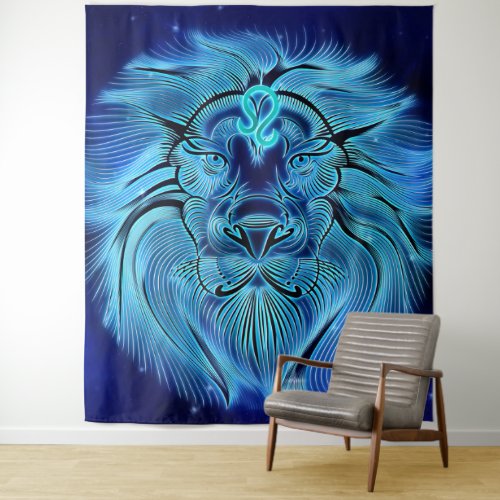 Inspirational New Age Leo Tapestry