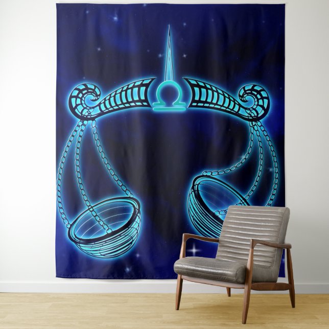 Inspirational New Age Libra Tapestry (In Situ)