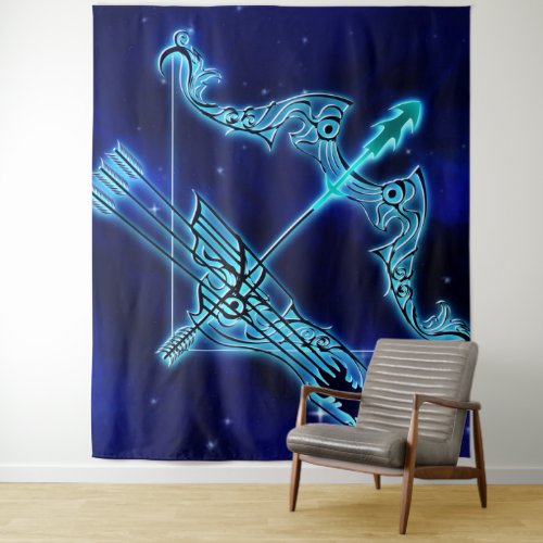 Inspirational New Age Sagittarius Tapestry