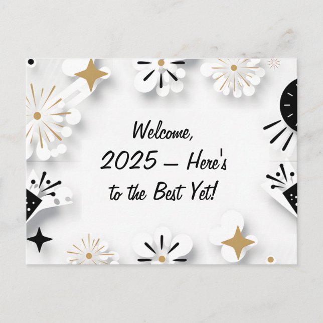 Inspirational New Year Greeting Postcard (Front)