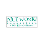 [ Thumbnail: Inspirational "Nice Work!" Educator Rubber Stamp ]