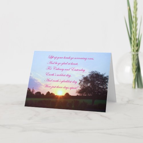 Inspirational note card with poem