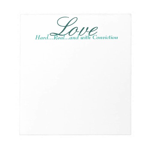 inspirational note pad scratch pad love