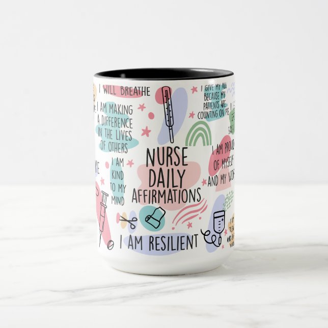 Inspirational Nurse Daily Affirmations Mug (Center)