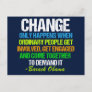 Inspirational Obama Quote Political Change Postcard