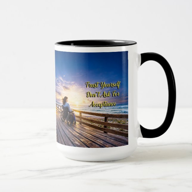 Inspirational Ocean Sunset Mug (Right)