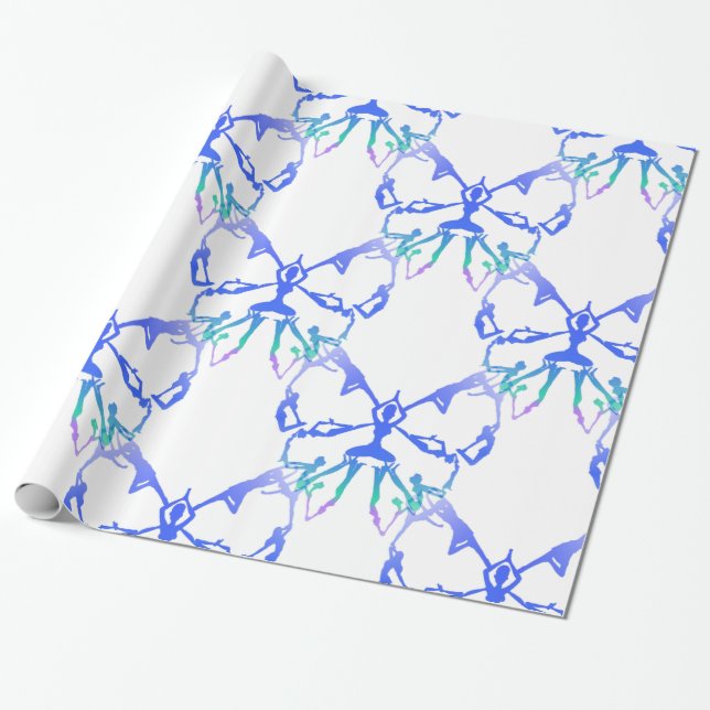 Inspirational or Motivational Yoga poses Wrapping Paper (Unrolled)