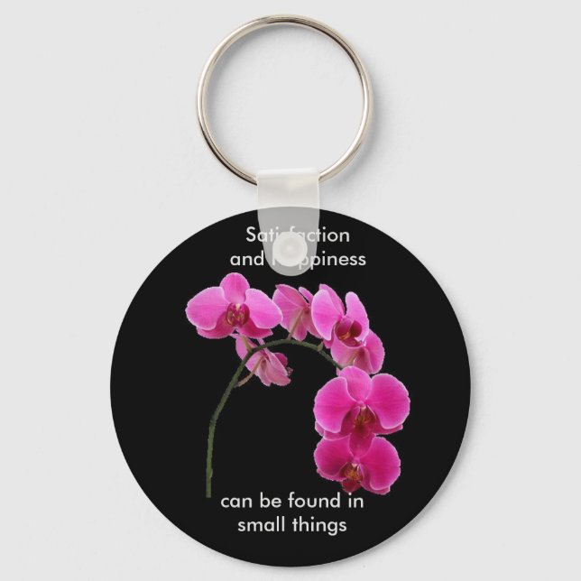 Inspirational Orchid Keychain (Front)