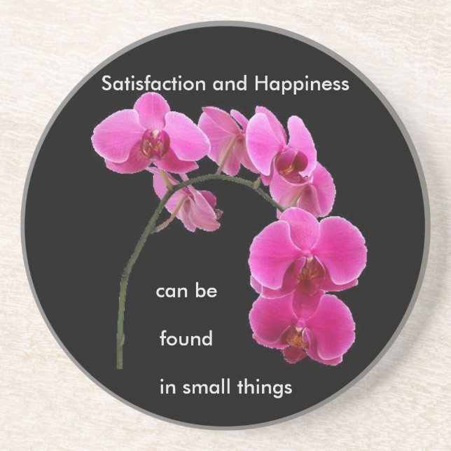 Inspirational Orchid Sandstone Coaster (Front)
