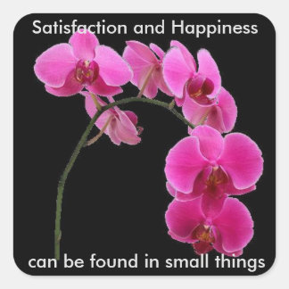 Inspirational Orchid Square Sticker