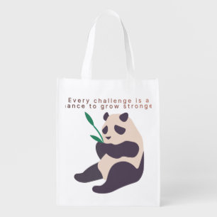 Inspirational Panda Illustration Tote Bag