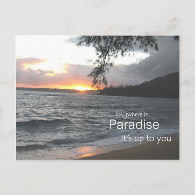 Inspirational Paradise Postcard (Front)
