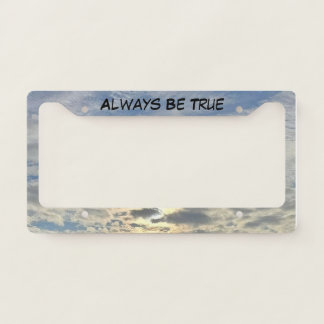 Inspirational Pastel Sunrise License Plate Frame