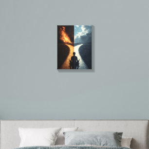 Inspirational Path Canvas Wall Art Fire & Ice Du Canvas Photo Tile