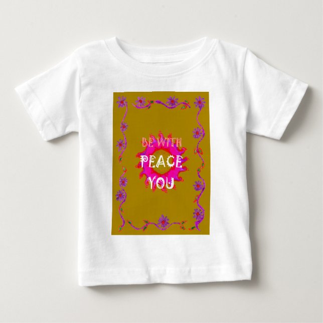 Inspirational Peace Be With You Vector Design Art Baby T-Shirt (Front)