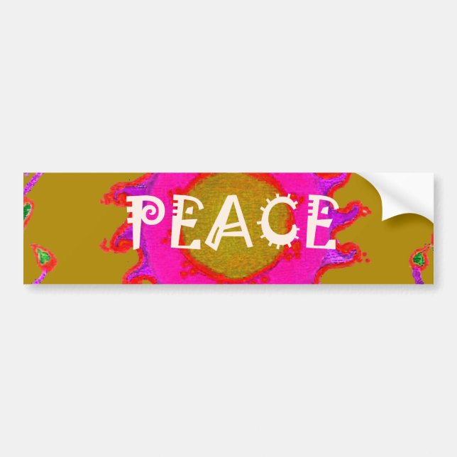 Inspirational Peace Be With You Vector Design Art Bumper Sticker (Front)